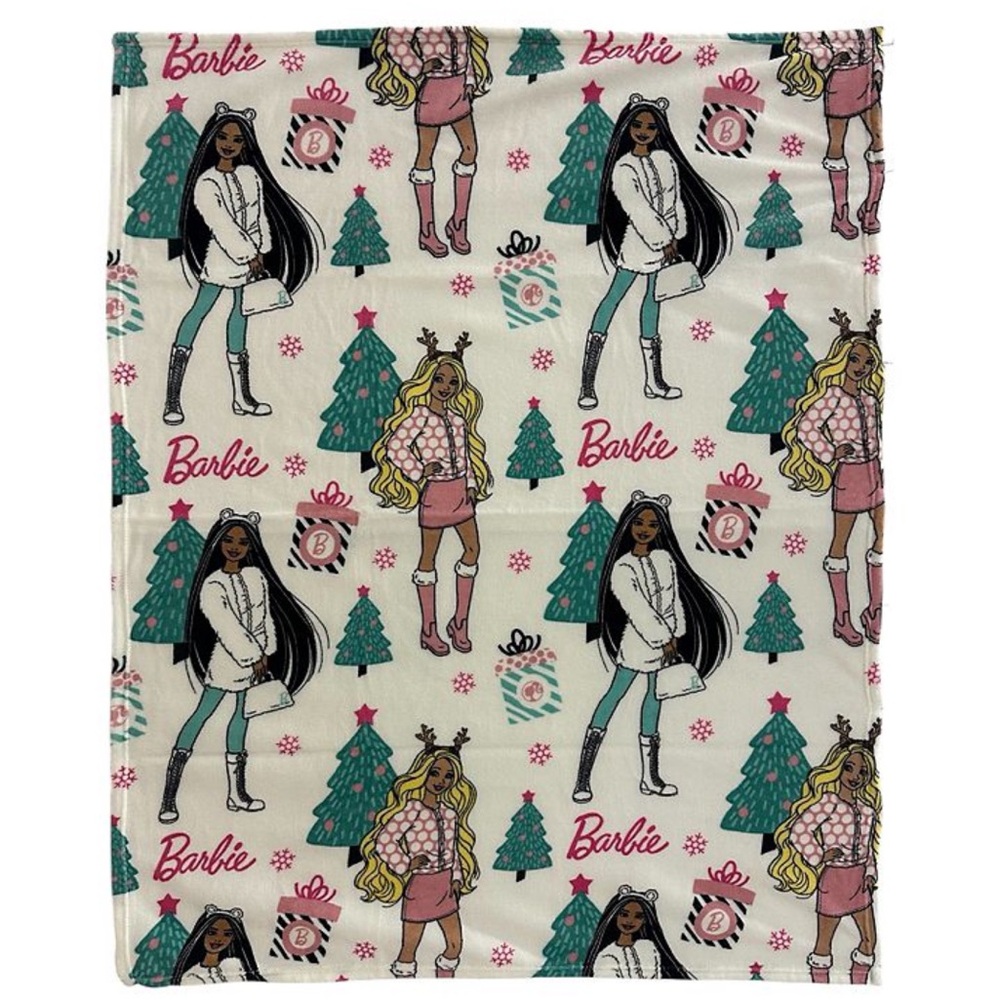 Barbie Christmas Throw Blanket